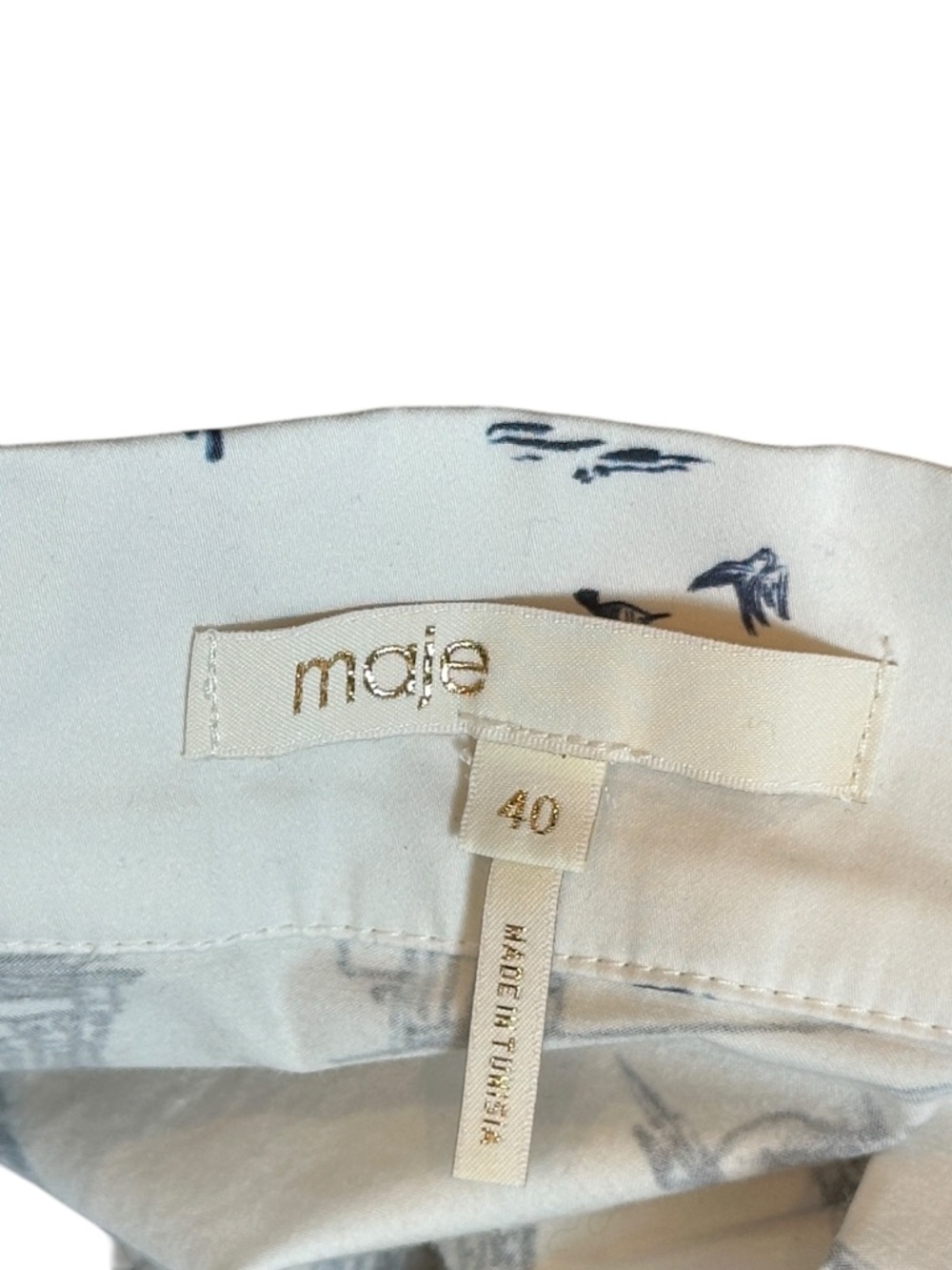 Maje Japomy Parisian Toile Printed A-Line Button Midi Skirt Ecru FR40/L $295 - Picture 4 of 7